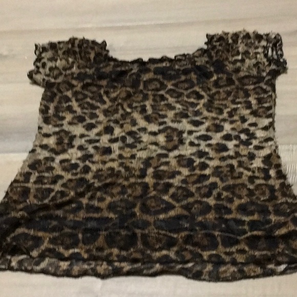 Once Again Leopard print Top Size S - Picture 6 of 7